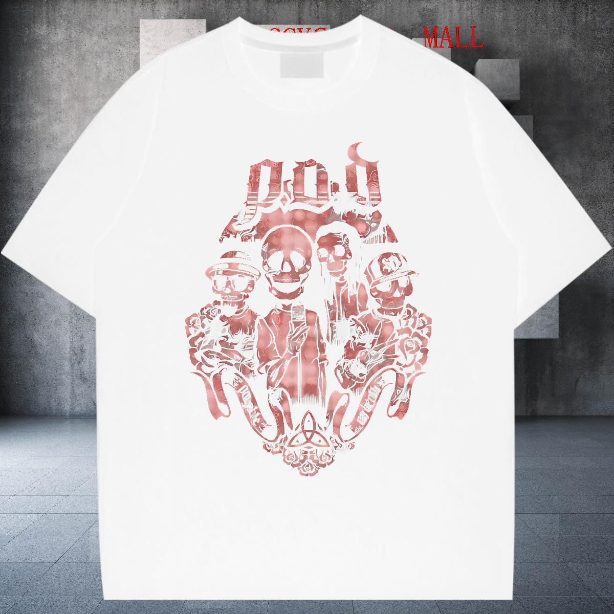 2024 Designer skull Tshirt for Man Woman 230g Pure Cotton T-Shirts for Men Oversized 4XL High Street Hip Hop Breathable Short Sleeve Cool Tees