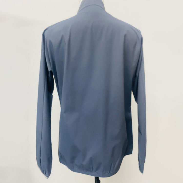 Deep Blue High-Neck Zipper Jacket for Outdoor Sports Fashion