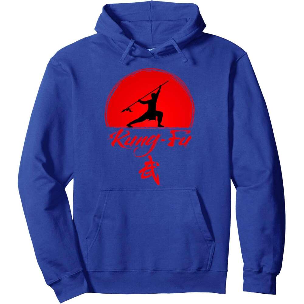 Hoodie for Mens Womens Cool Kung Fu Man Fighting Martial Arts Wushu Graphic Hoodies Sweatshirt Pullover Long Sleeve
