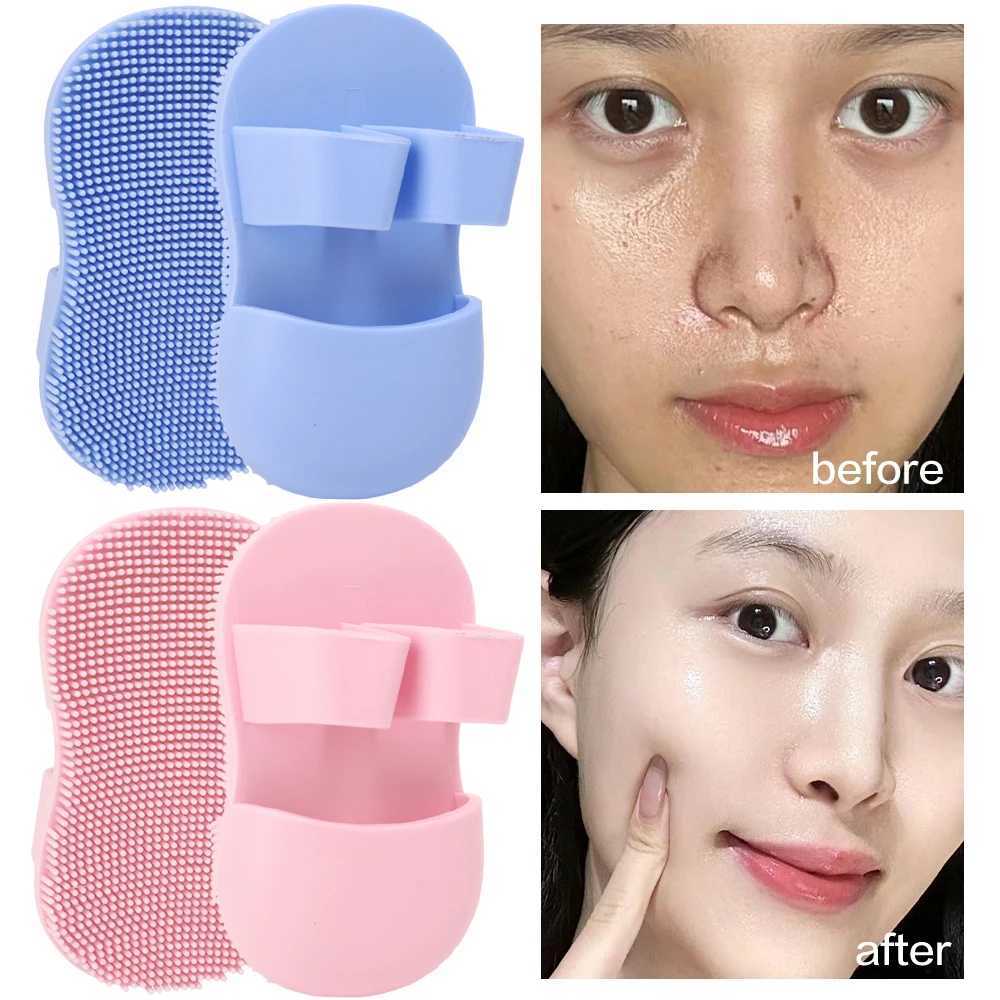 Mini Finger Face Washing Brush Slipper Shape Soft Silicone Deep Cleansing Pore Remove Dead Skin Cells Massage Cleansing Brush Y240821