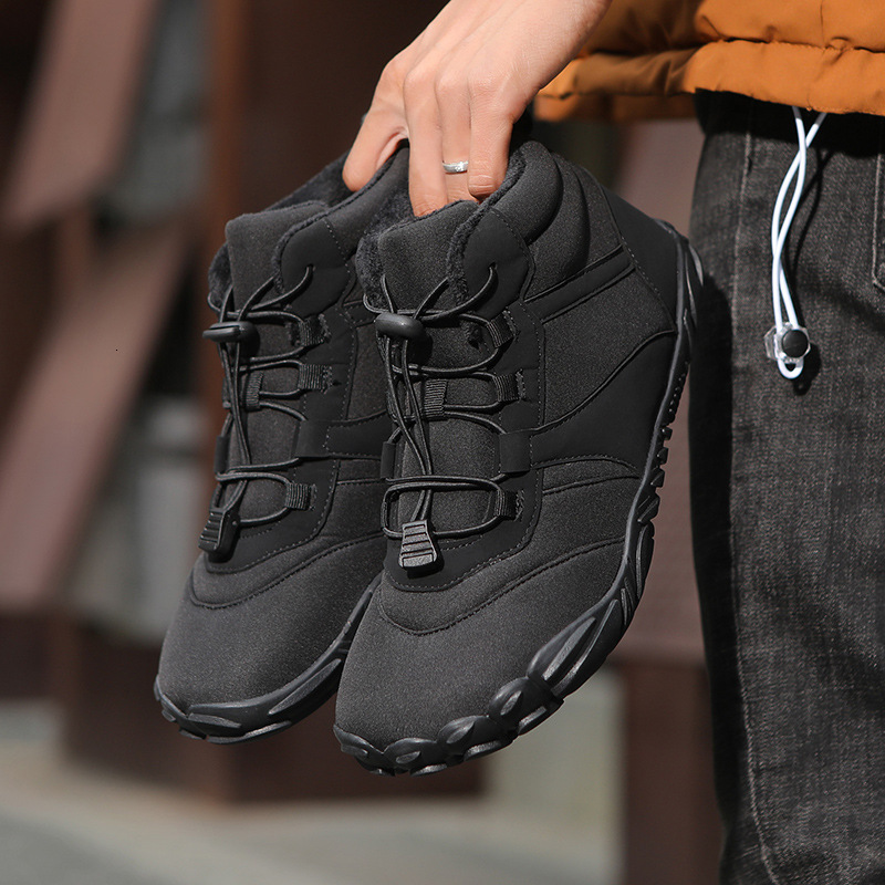 Ddmysports New Outdoor Five Finger Velvet Cotton Men Waterproof And Anti Slip Winter Thick Snow Boots For Women Hiking Shoes OUTDOOR