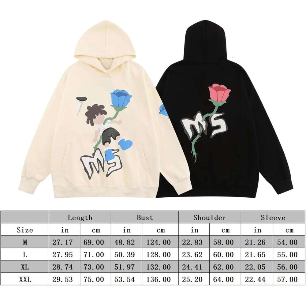 Hoodie for Mens Womens Y2k Casual Vintage Sweatshirt Long Sleeve Harajuku Tops Graphic Hoodies Sweatshirt Pullover