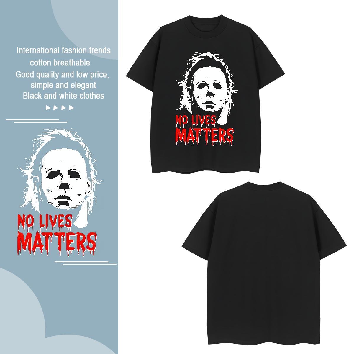 Wholesale SCARY Men Clothes T-Shirt 230g Cotton T-Shirts Black Oversized Street Breathable Crew Neck High Quality Tees Shirts