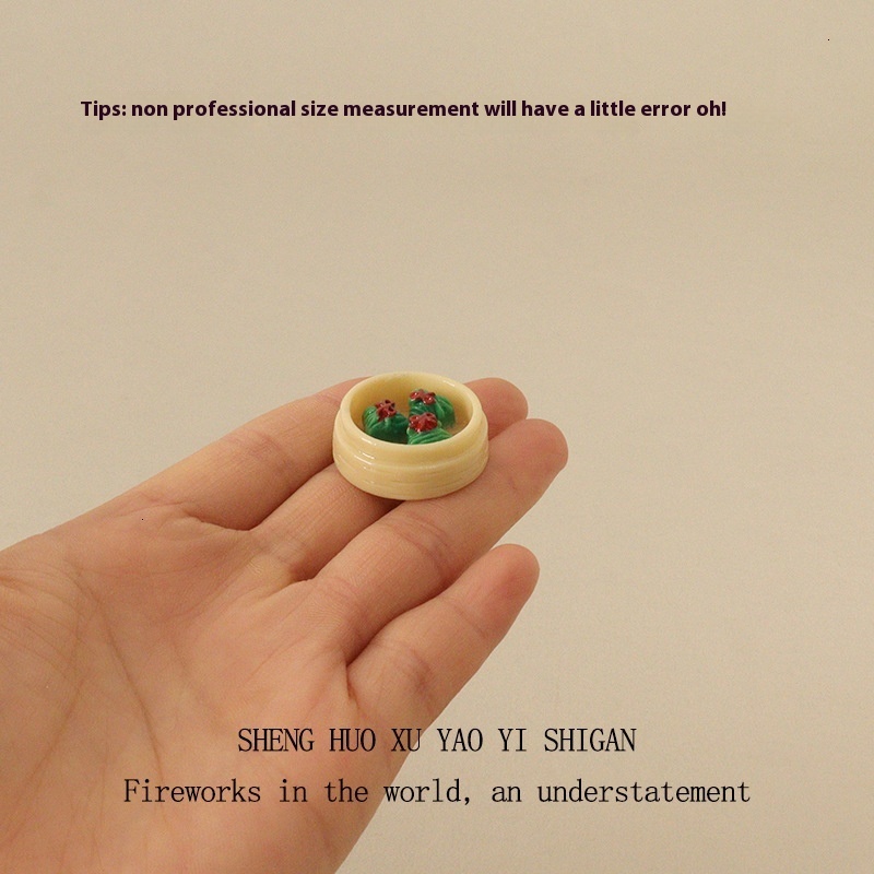 Creative mini steamer Zongzi milk food toy baby house accessories micro landscape scene home decoration tabletop knickknacks