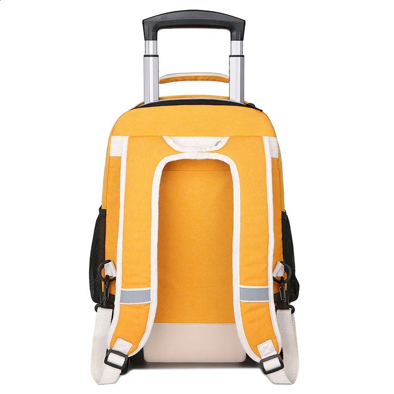 Fashion handcart with wheels luggage backpack travel large capacity bag rolling business laptop school unisex version 240820