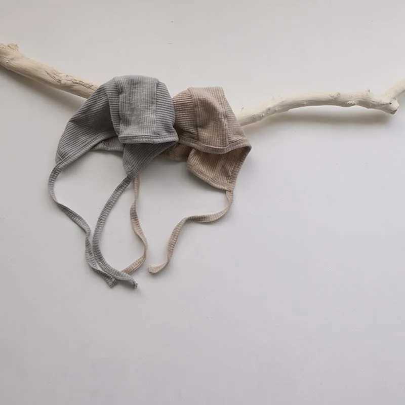 Autumn Baby Hat Solid Color Soft Cotton Infant Bonnet Caps For Girls Boys Headband Kids Beanie Cap M240821