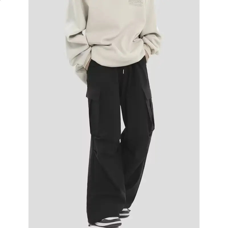 Womens Grey Cargo Baggy Harajuku Sweatpants Aesthetic Oversize Parachute Pants Y2k 2000s Vintage Fashion Trousers Clothes Z260314