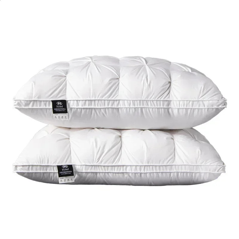 Highend down comfortable pillow5star el pillow core cotton white goose 3dimensional cervical 240820