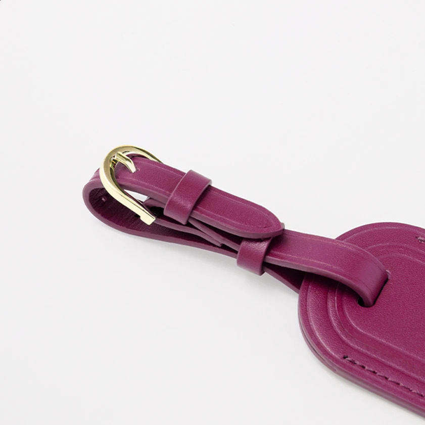 Mini trumpet Genuine Leather Luggage Tag Travel suitcase etiquette bagage accesorios viaje ization Monogram Name Bag 240820