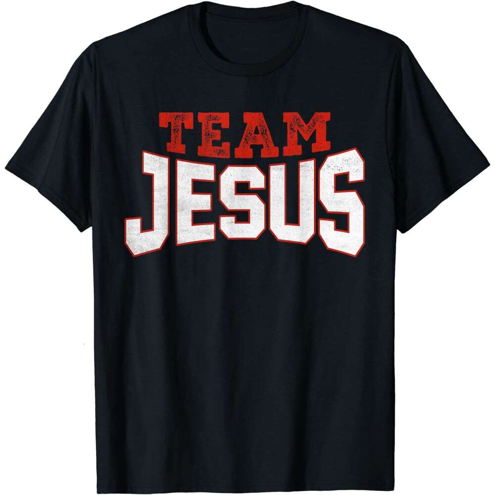 Christian Team Faith Pray God Religious T-Shirt Funny Jesus Clothes for Men Graphic T Shirts