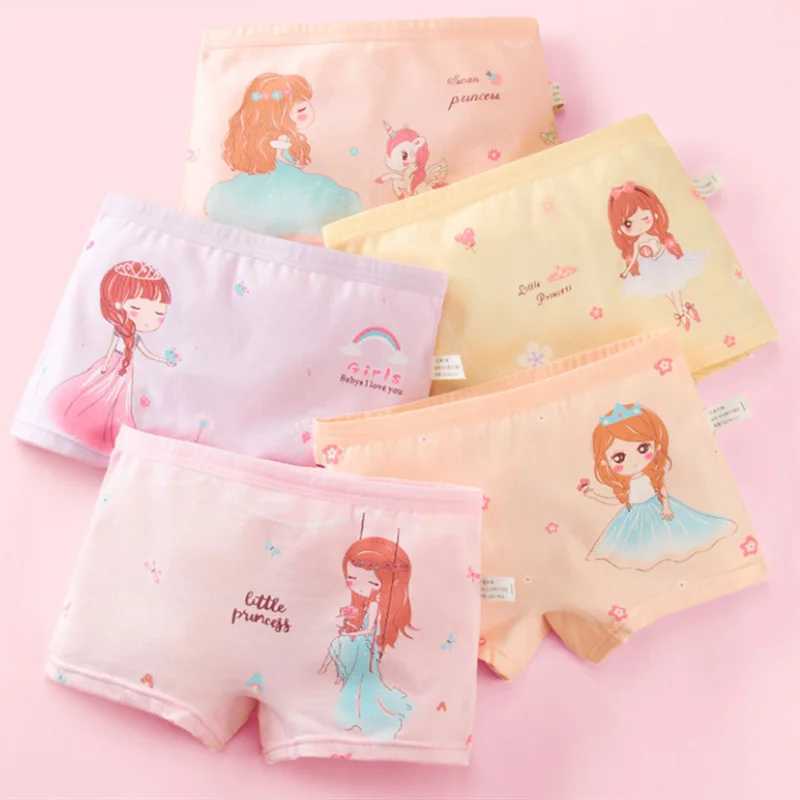 5Pcs/lot Baby Girls Cartoon Underpants Kids Underwear Cotton Panties Toddler Children Underwear 2-10years Y240821