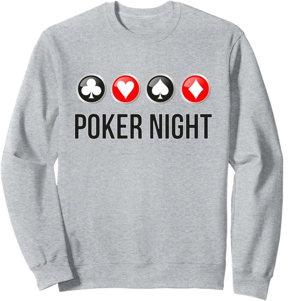 Long Sleeve Shirts for Men sweatshirt night, Poker Player, Gambling, Funny gift Sweatshirt T shirt Tee Streetwear Casual tops clothes