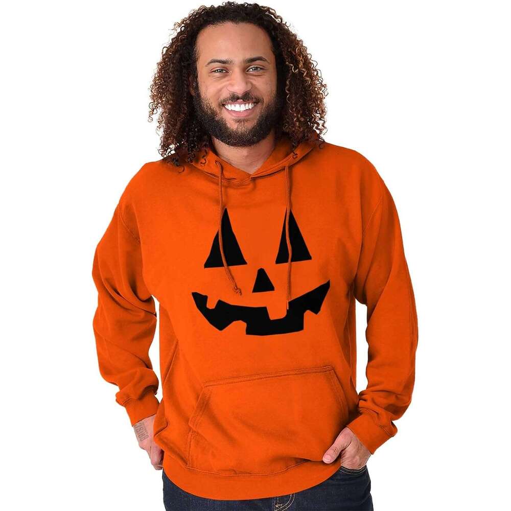 Halloween Hoodie for Mens Womens Cute Jack O' Lantern Pumpkin Face Hoodie Sweatshirts Graphic Hoodies sweatshirt Pullover Long Sleeve