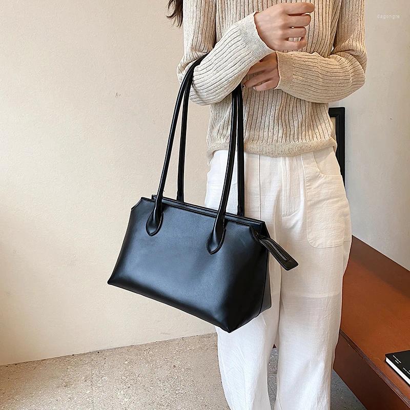 Shoulder Bags 2024 Pattern Advanced Retro Feel Large Capacity Women's Bag Soft Leather Solid Color Fashion Trends Underarm fc66