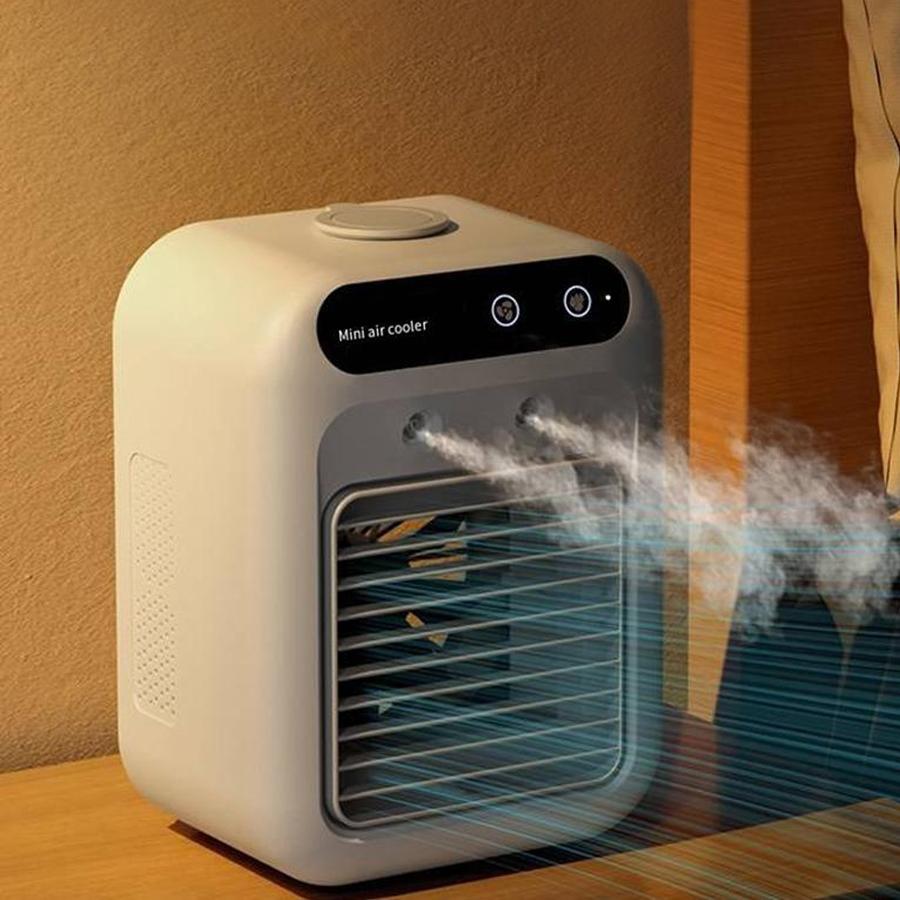 Spray desktop air conditioner fan, two-speed wind mode, 500ml large capacity water tank, spray humidification