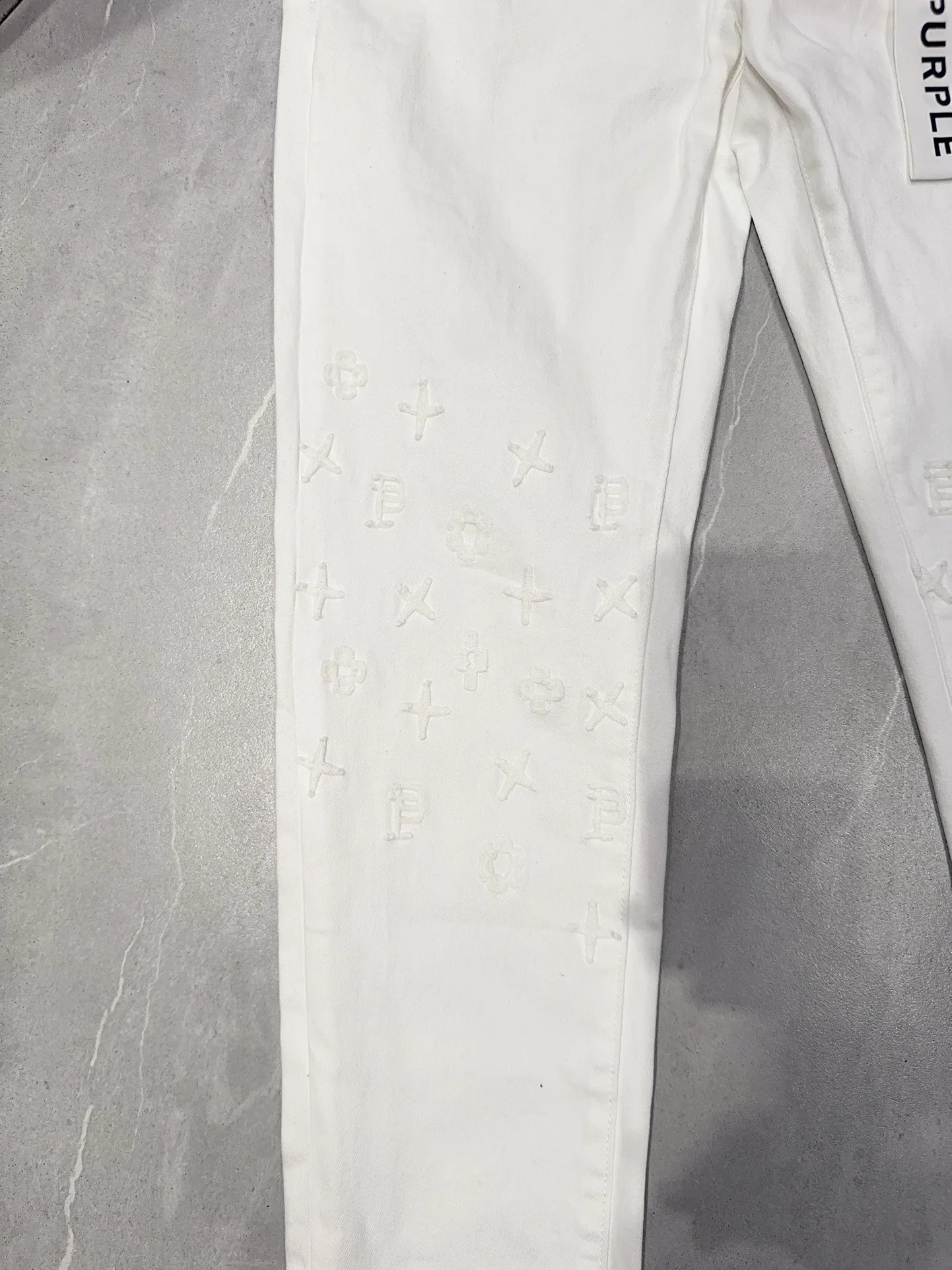 Trendy White Jeans Men Stretchy Skinny Fit Denim Pants Man Pure Solid Color Casual Trousers 240821