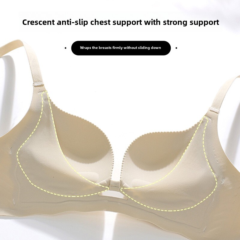 Women's seamless with small chest and large upper support, comfortable collection of accessory breasts, anti sagging, no steel ring, one-piece te