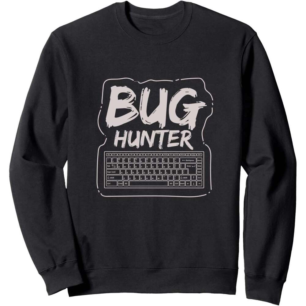 Long Sleeve Shirts for Men sweatshirt Bug Hunter Keyboard Software Test Engineer Gift Sweatshirt T shirt Tee Streetwear Casual tops clothes