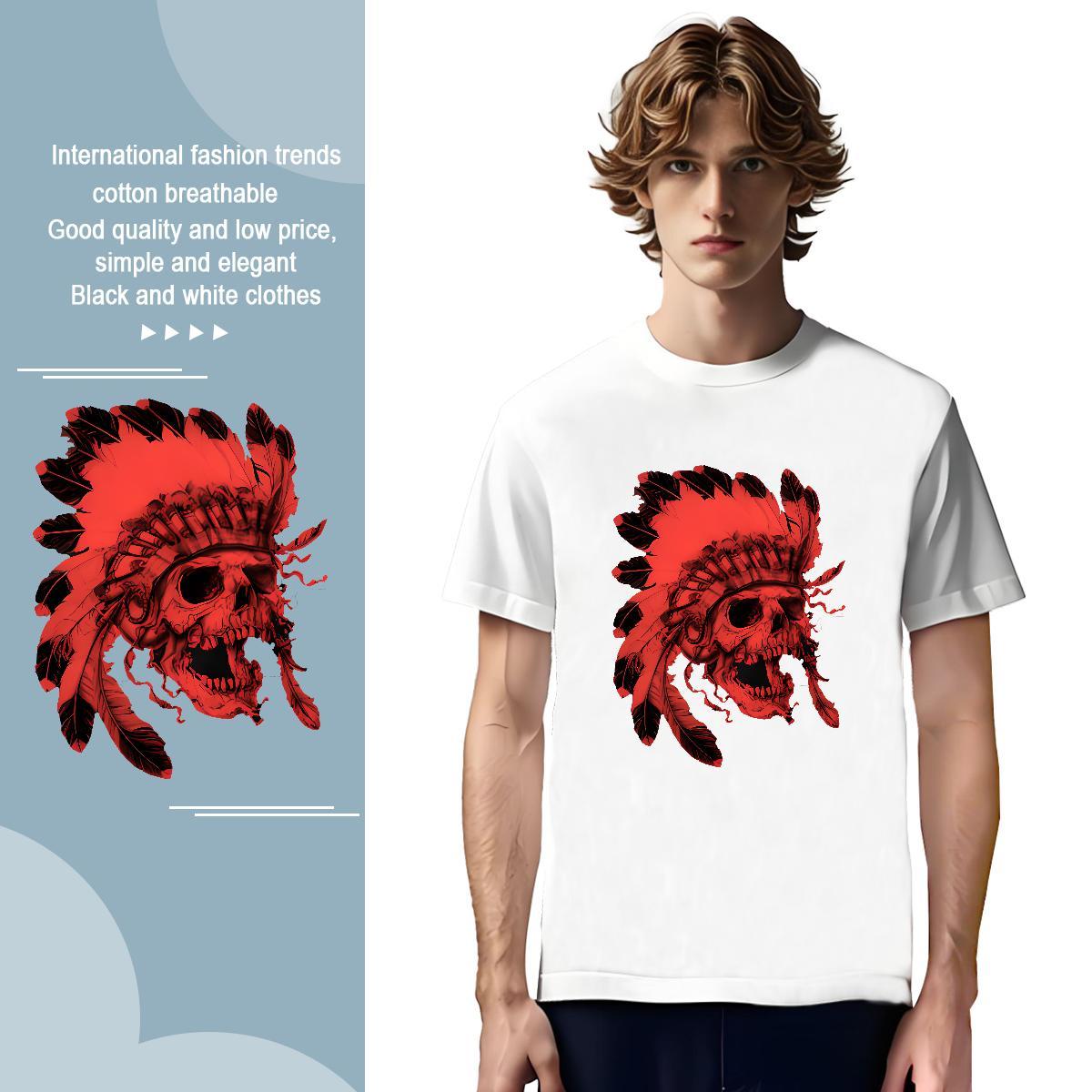 New Designer scary Tshirts 100% Cotton 230g T shirt Graphic Street Round Neck Short Sleeve Soft Tops