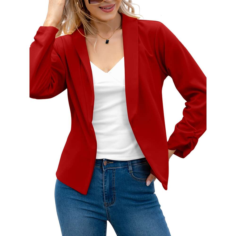 Women's 2024 Autumn Fashion Coat Double layered Flip Collar Small Suit