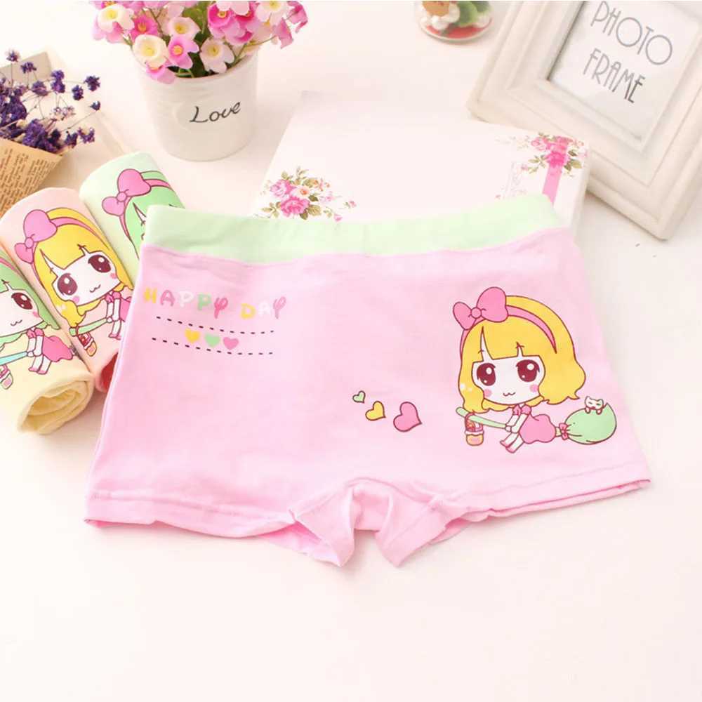 Girls Panties Kids Cotton Underwear Childrens Briefs Cartoon Short 5Pcs/lot Y240821