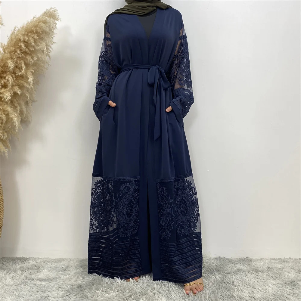 Ramadan Eid Mubarak Abaya Dubai Femme Gold Rhinestones Muslim Dress Abayas Women Kaftan Islamic African Dashiki 240821