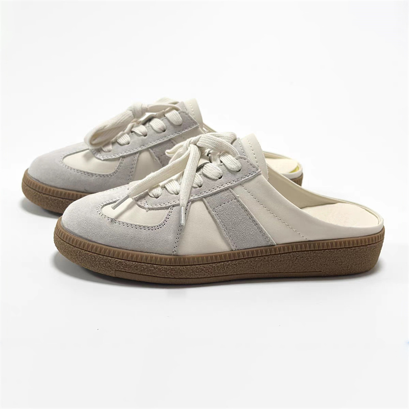 Free shipping 2024 new flat casual slippers suitable for women in apricot and silver 35-40