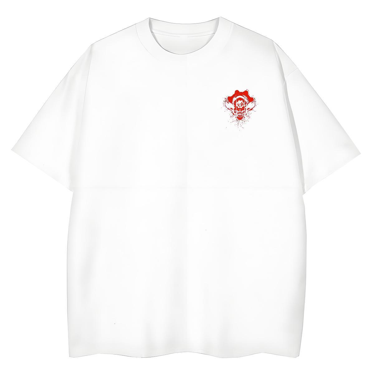 Fashion Casual SKULL Tshirts 230g Pure Cotton T-Shirts for Men DIY Anime Daily Outfit Round Neck Short Sleeve TOP Quality Tees