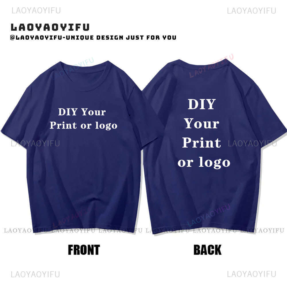 Customized 100%cotton Printed Short-sleev Tshirt Custom Your Like Photo or T-shirt Summer O-neck Comfort Unisex Tees Comft