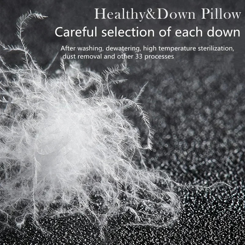 Highend down comfortable pillow5star el pillow core cotton white goose 3dimensional cervical 240820