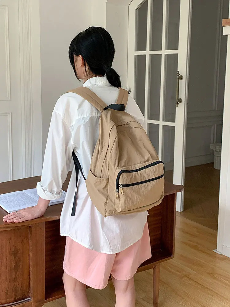 Waist womens backpack preparatory style nylon womens backpack niche design college womens travel girl backpack 240808