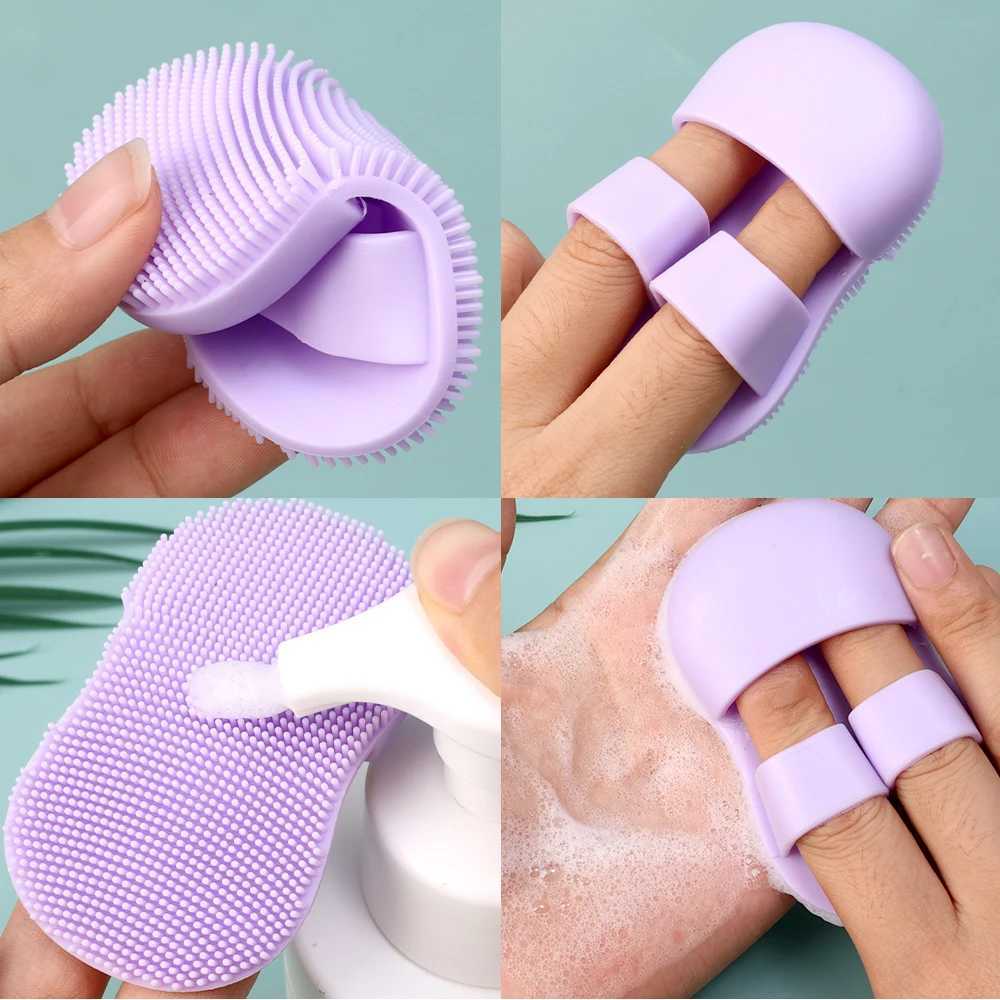 Mini Finger Face Washing Brush Slipper Shape Soft Silicone Deep Cleansing Pore Remove Dead Skin Cells Massage Cleansing Brush Y240821