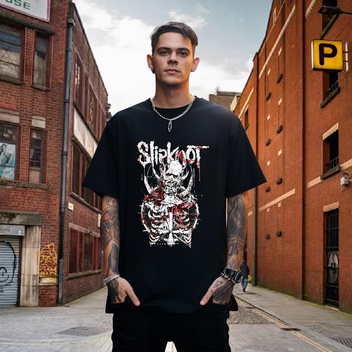 DIY Customized Men Clothes T-Shirt 230g Cotton Daily Outfit skull Breathable Short Sleeve T-Shirts High Quality Plus Size Cartoon Tees