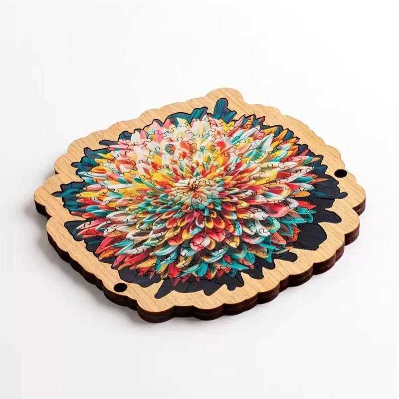 Unique Irregular Wooden Brain Teaser Casse Tete Quebra Cabea Rompecabezas 3D IQ Games Children And Adults Novelty Gifts Free shipping