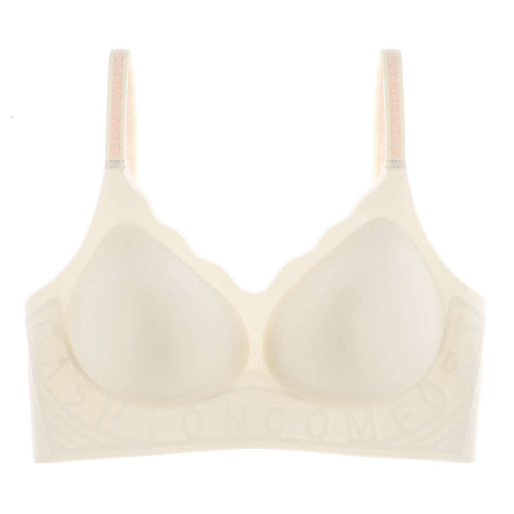 Untouched lingerie for women, thin design with large chest small chest, and gathered to prevent sagging of the accessory breasts. Non steel ring text 
