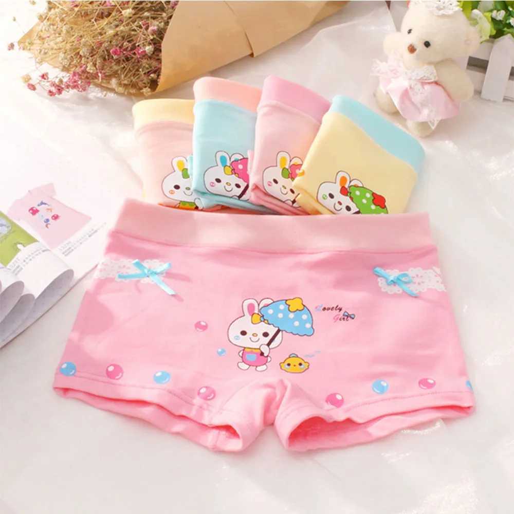 Girls Panties Kids Cotton Underwear Childrens Briefs Cartoon Short 5Pcs/lot Y240821