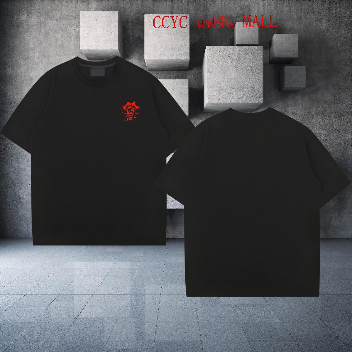 New Designer Men Tees 230g 100% Cotton Street scary O Neck Short Sleeves Mens T Shirts High Quality Black Oversized Tops