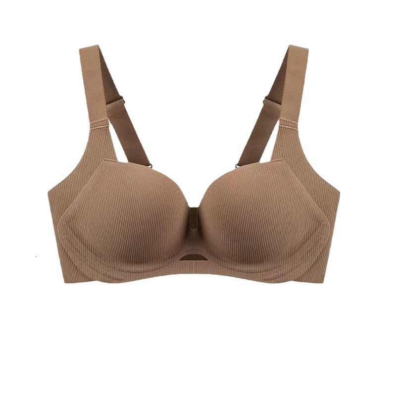 Big small chest, full cup, thin bra, adjustable, retractable, anti expansion, steel ring, no trace bra dongdumaoyi
