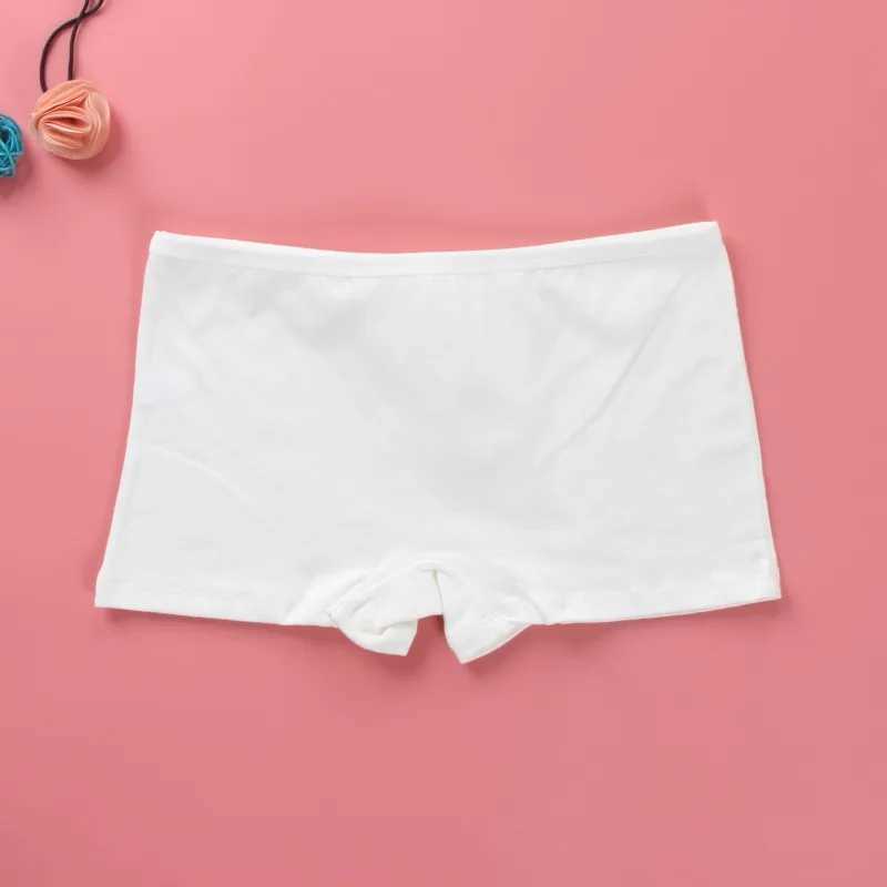 Big Girls Underwears Mid-Waist Student Young Girls Panties Solid Color Teenage Boxershorts Briefs Children Underpants Teens Y240821