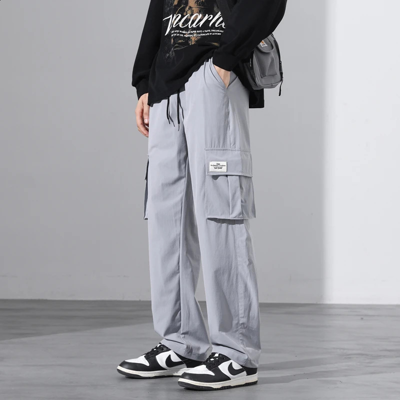 Mens Fashion Classic Casual Work Pants Street Comfort Edition Wide Leg Loose Large Hombre 240821