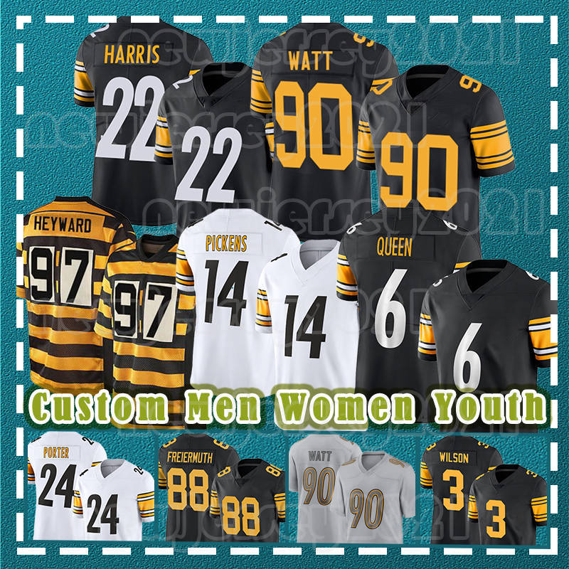 22 Najee Harris 90 T.J. Watt Football 14 George Pickens Jerseys 24 Joey Porter Jr 43 Troy Polamalu 6 Patrick Queen 2 Justin Fields 39 Minkah Fitzpatrick 88 Pat Freiermuth