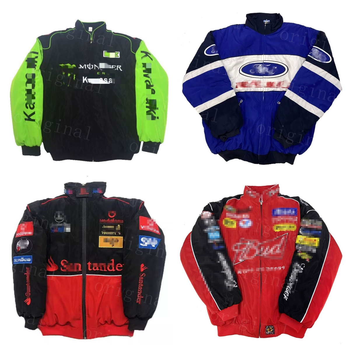 F1 Formula One Racing Jacket mens hoodies Vintage winter car Fans Oversized Full Embroidered Logo Cotton Clothing Coat Clothing Racing outerwear Windproof jm