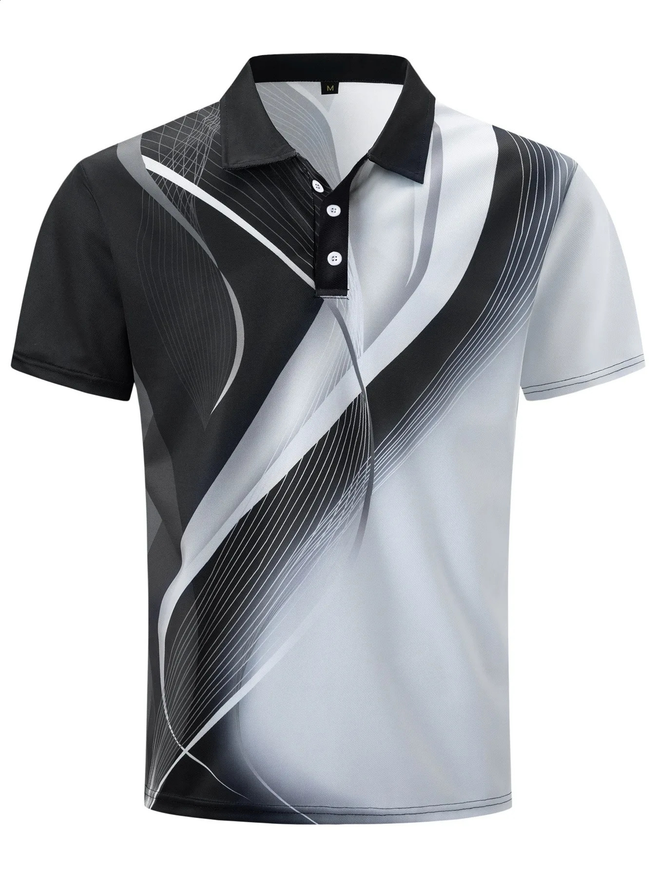 Latest 2024 mens T-shirt natural stripes casual business short sleeve polo shirt top 240821