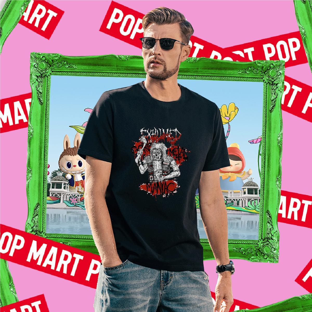 DIY Customized skull Tshirts 230g 100% Cotton Man T Shirts Anime Print Beach Breathable Short Sleeve Loose Fit Clothings