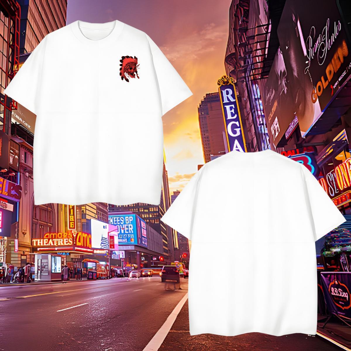 Casual New Couples T Shirts 230g 100% Cotton Summer Casual religion Short Sleeve Soft T-Shirts High Quality Floral Print Wear