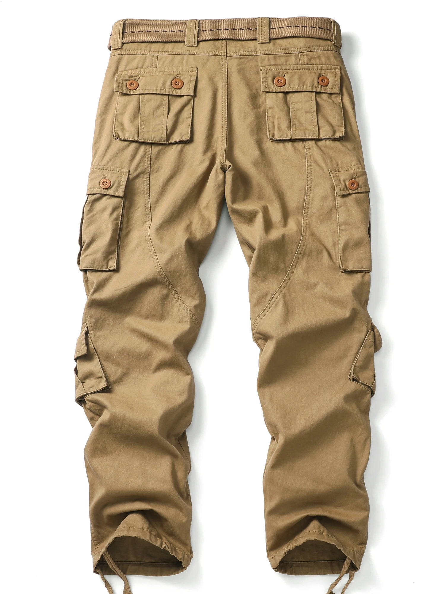 AKARMY Mens Loose Straight Multi Pocket Casual Pants Camo Outdoor Training Sports Tactical 240821