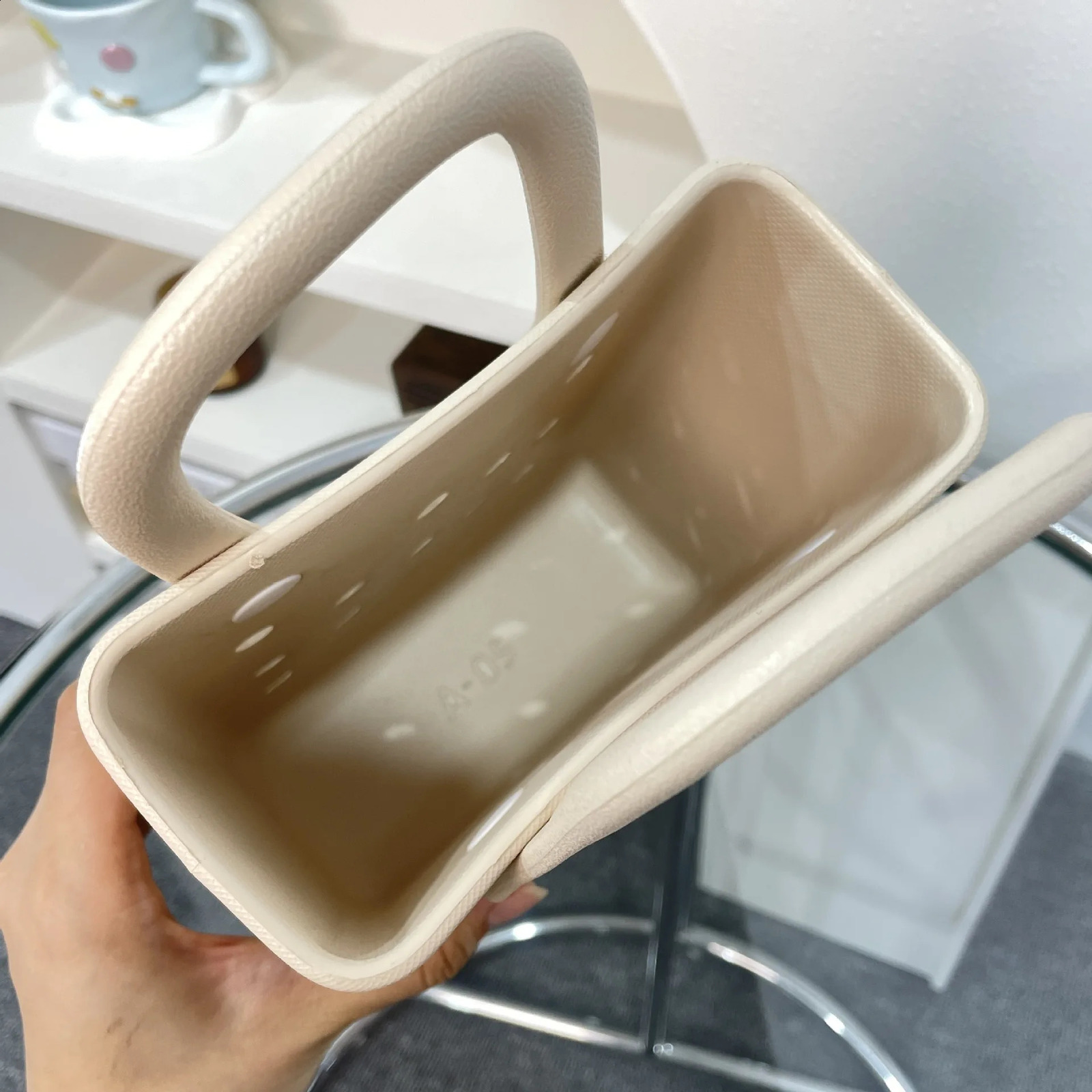 Lawaia beach handbag hole and drainage 1 piece DIY cute jelly small square bag childrens EVA waterproof decorative bag 240820
