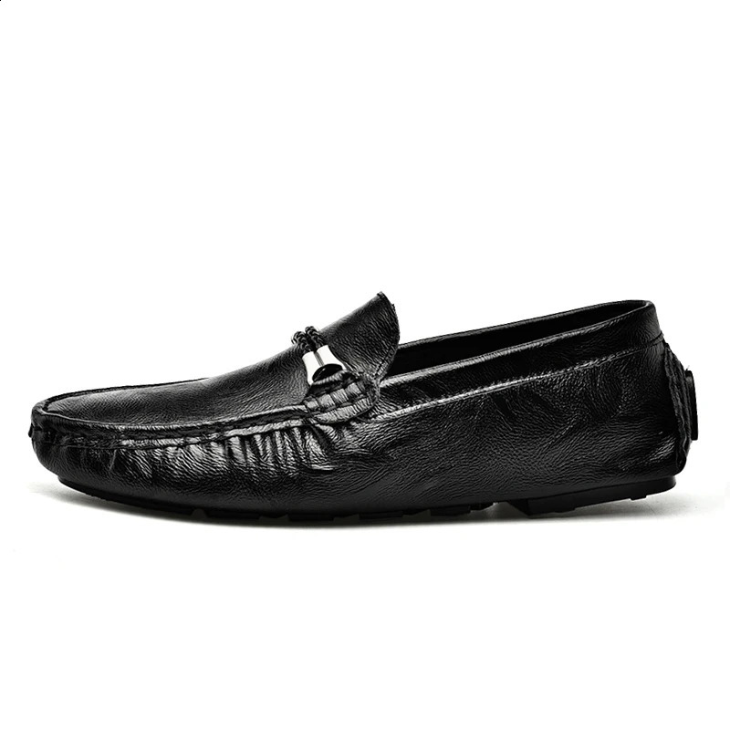 Genuien leather mens cushioned mens casual shoes Moccasins lightweight boat boots Plus size 37-47 240821