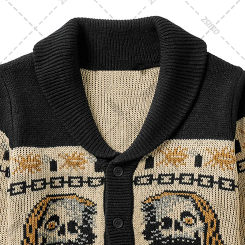 Autumn Winter Harajuku style Gothic Ghost Pattern Sweater Streetwear Fashion Women Pullove Hip-hop Street Knitted Sweater Male 240820