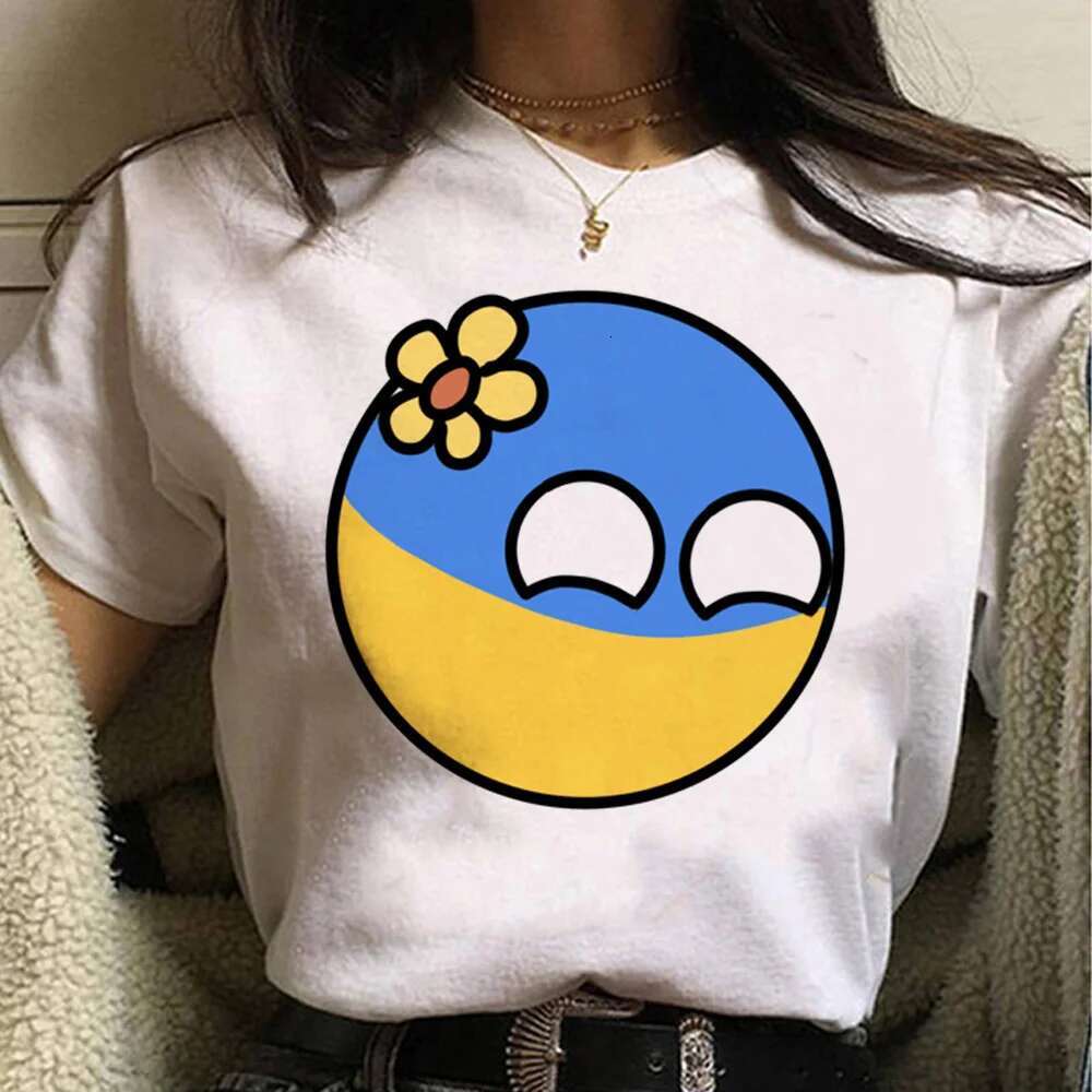 Ukraine Ukraini Flag T-Shirts Women Graphic Tshirts Summer Top Tees Girl Japanese Comic Funny T Shirts Clothes